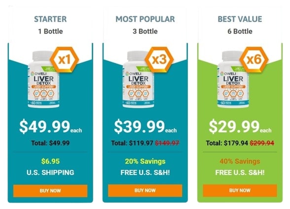 Oweli Liver Detox-Pricing Details