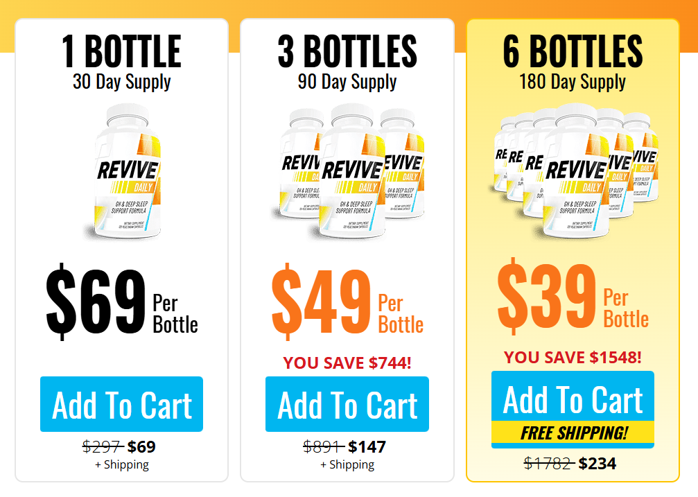 Revive Daily Pricing